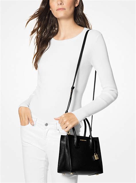 michael michael kors mercer color block leather crossbody|Michael Kors pebble leather handbags.